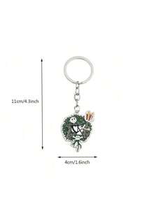 1PC Disney Officially Licensed  Jack Skellington Cartoon Animation Keychain Sally Vintage Fashion Keyring Anniversary Gifts For Boyfriends And Girlfriends