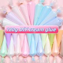 3 Bottles/Set Candy Color Simulated Cream Gel, Colorful Cream Clay DIY Phone Case Tools/Handmade Decor, Silicone Cream Adhesive For DIY Jewelry Making, Phone Case, Hair Clip Crafts
