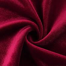 Girls Velvet Stretch Mini Flared Pleated Skater Skirt (4-12 Years) - Màu Đỏ Sâu - Xem 6