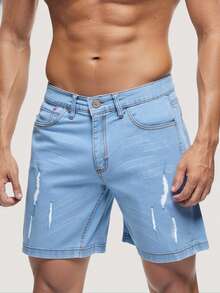 CHB CHILI BEANS CLOTHING Men Denim Shorts - 藍色 - 查看 1