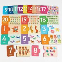 Children's Early Education English Alphabet/Math Enlightenment 1-20 Numeral Recognition Matching Cards, Baby Cognitive Toys - Multicolor - View 8