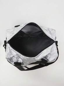 新款大容量多功能旅行包，牛纹，斑马纹，字母，豹纹，男女通用，学生，时尚休闲包，情侣旅行包，情人节礼物，防水面料，旅行背包，夏季，随身行李包，过夜包，行李袋，干湿分离，耐用，带鞋隔层，易于折叠，可扩展，多功能，拉链，商务旅行，旅行度假，背包，返校，行李袋 - 查看 6