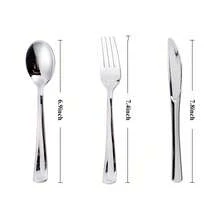 مجموعة سكاكين ستيك من الفولاذ المقاوم للصدأ 10/25/50/75/150 قطعة، مجموعة أدوات مائدة معدنية لامعة قابلة لإعادة الاستخدام، مناسبة للمنزل والمطبخ والمطعم وحفلات الزفاف والأعياد، آمنة للغسل في غسالة الأطباق