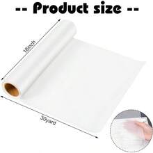 LJ Tracing Paper Roll 18 Inch X 30 Yards White Translucent Pattern Paper Trace Paper For Sewing Drawing Sketching LJ - 白色 - 查看 3