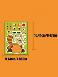 8pcs Cute Animal Face Swap Collage Cartoon Animal Mix And Match Sticker Pattern Single Use For Guitar Skateboard Organizer Backpack Water Bottle Helmet Decoration Perfect For Party Supplies - Multicolor - View 10
