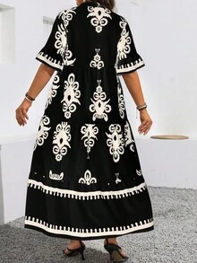 Truni Đầm Maxi Dài In Hoa Cỡ Lớn Cho Nữ - Nhiều màu - Xem 2