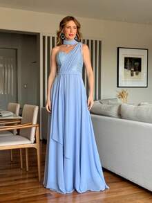 Carolina Blue Serenity Party Dress - 寧靜藍 - 查看 1