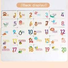 Children's Early Education English Alphabet/Math Enlightenment 1-20 Numeral Recognition Matching Cards, Baby Cognitive Toys - Multicolor - View 12