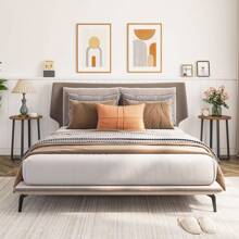 HOOBRO Side Table, Round Small Table, Small Bedside Table, Coffee Table With Metal Frame, Industrial Round Sofa Tables Hallway For Living Room, Sturdy,Rustic Brown - Brown - View 7