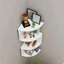 1Pcs Wall-Mounted Corner Shelf-Floating Storage Rack For Living Room, Bedroom, Kitchen, Bathroom, Office-Decoration Organizing Box, Perfect Gift Bathroom Shelves Bathroom Storage And Organize, Corner Shelves - Trắng - 5 lớp - Xem 8