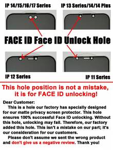 ZYONS 3片/套磨砂防窥屏保护膜，兼容 17 Pro Max、Air 17、16 Pro Max、16 Pro、16 Plus、16E、16、15 Pro Max、14 Pro Max、13 Mini、12、11、XS Max、XR、8 Plus、7 Plus系列，可搭配手机壳使用。 - 3pcs Matte Privacy - 查看 8