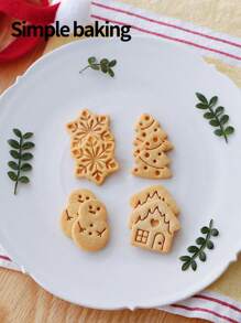 سلسلة عيد الميلاد المصغرة قطاعة البسكويت، قالب بسكويت للأطفال والوالدين، (شجرة عيد الميلاد، رجل الثلج، نجمة الثلج، بيت الزنجبيل) طابع بسكويت بنمط كرتوني، ديكور عيد الميلاد، قالب تشكيل البسكويت لتزيين الكيك، أداة صنع الحلويات، ديكورات عيد الميلاد، بيجامات عيد الميلاد، هدايا عيد الميلاد، ديكور عيد الميلاد
