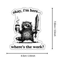 Okay I'm Here Sticker, Low-Energy Mood Statement For Laptops, Workspaces, Water Bottles, Journals, Desks, Great For Introverts, Overthinkers, And Anyone Just Barely Showing Up, Funny Gift For Coworkers Or Burnout Besties - Multicolor - View 9