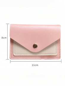Pieru 3-Color Metal Button Card Holder | Multi-Card Layered Storage, Key Ring Design | Gold Keyring | Mini Wallet Purse, Black/Blue/Pink Pastel Colors | Portable Card Pouch