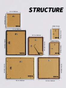精美相框，尺寸可选：4x6、5x7、8x8、8x10、12x12、11x14、12x16 英寸，颜色可选：黑色/白色/木色/棕色/金色，方形和长方形人像相框，适合壁挂或桌面摆放。 - 彩色 - 查看 6