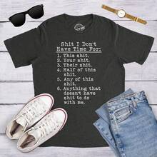 Mens It I Don't Have Time For T Shirt Funny Adult Humor Graphic Rude Tee Guys Mens Funny T Shirts Cool Vintage Fashion T-Shirt Gift Classic Menswear - Heather Black - View 4