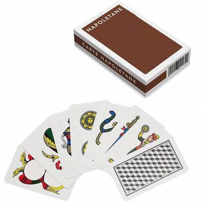 AKIZA Carte Napoletane Plastificate Mazzo da 40 Carte Per Scopa Briscola e Scopon