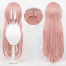 YEWELL 26 Inch Jellyfish Straight Bangs Wig, Synthetic Heat Resistant Wig, Pink, Blue, Green, Black, Gold, White Long Straight Hair Wig, Suitable For Women, Easy To Manage Synthetic Heat Resistant Wig, Middle Part Straight Hair Wig, Natural Soft Fiber Wig, Suitable For Women's Daily Wear - Multicolor - View 19