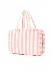 1 Piece Solid Color Striped Large Capacity Multifunctional Toiletry Bag Portable Hook Cosmetic Bag Travel Cosmetic Storage Bag Foldable Storage Makeup Tools Simple Style Cosmetic Bag Suitable For College Dormitories, Vacations, Back To School, Bathrooms, Men And Women Holiday Gifts Travel Essentials Bag For School Supplies Wash Bag Waterproof Toiletry Bag Makeup Bag Cruise Essentials Toiletry Bag For Women For Travel For Bathroom For Women