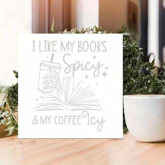 Letrero decorativo, regalo para amantes de los libros, regalo para lectores, regalo del Día de la Madre para mujeres amantes de los libros, decoración de escritorio de oficina única, accesorios de lectura, decoración de habitación bohemia, arte de pared para dormitorio, decoración de cocina y accesorios, decoración de mesa para sala de estar, decoración de granja
