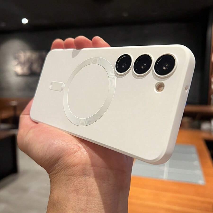 Magnetic TPU Case For Galaxy A16/A36/A26/A56/A15/A35/A55 5G /Compatible With Apple 11 12 13 14 15 16 17 Pro Max Cover - White - View 1