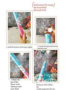 Gender Reveal Rattle Stick, Casual & Simple Design Noise Maker (No Pressure Version) - Royal Blue - View 4