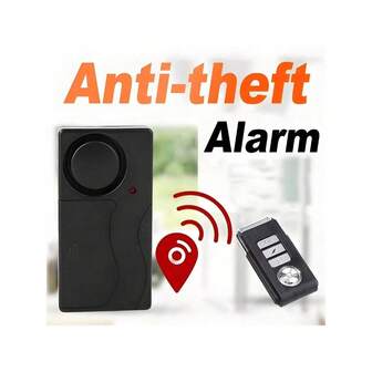 Wireless Anti-Theft Alarm With Remote Control - 110dB Security Motion Sensor Siren For Bikes, Motorcycles, Scooters, Doors & Windows, Battery Powered, 36V Or Below, Bike Security | Modern Security Device | Remote Controlled Alarm