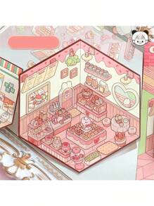 Kids Miniature Scene Stickers, 3D Layered Small House Stickers For Cognitive And Visual Training, Colorful Decorative Stickers - Multicolor - View 7