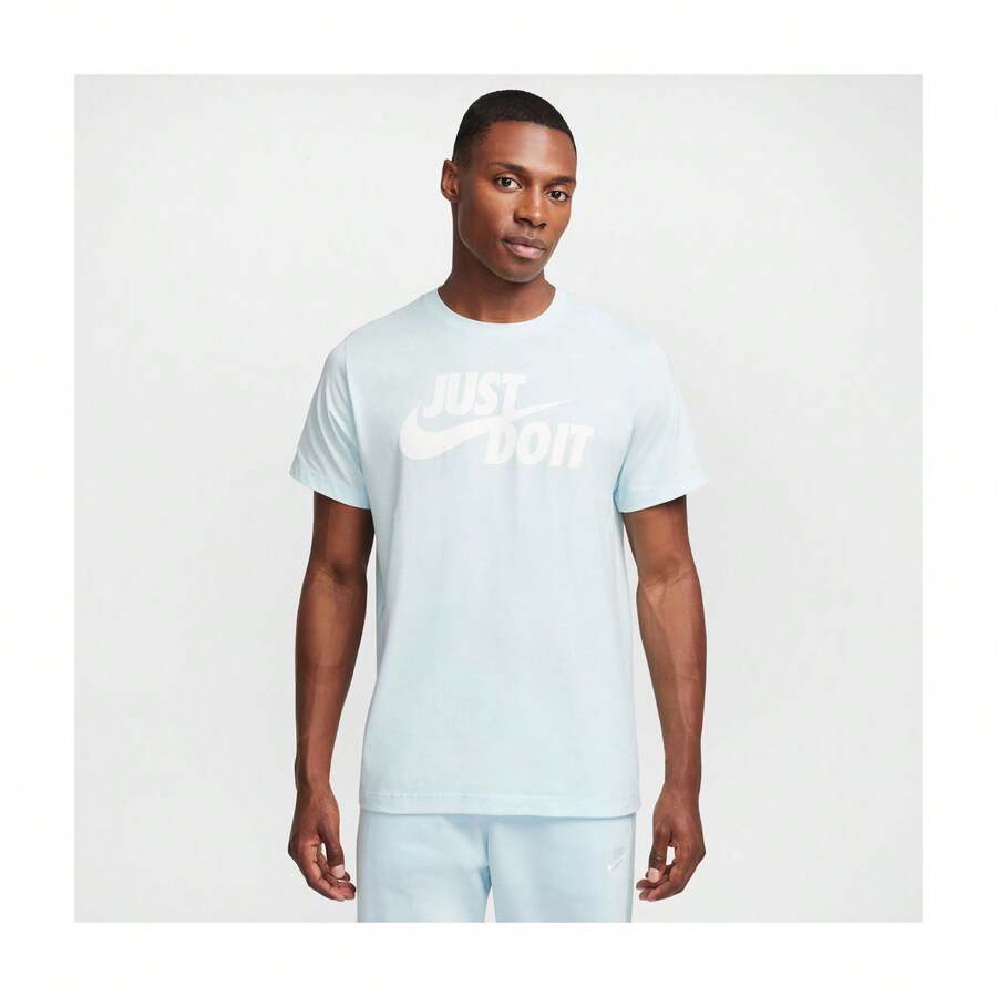 Nike قميص رجالي من نايك سبورتسوير JDI بلون أزرق جليدي