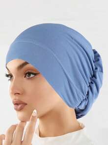 女士弹力头巾 - 弹性全包覆式癌症化疗帽，柔和灰色 - 适合日常、节日、术后佩戴 - 易于护理且佩戴稳固 - 理想的生日/母亲节礼物、宗教场合、优雅头饰、耐用结构、头部遮盖物、特殊场合睡眠帽 - 顏色 - 查看 27