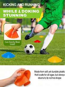 10PCS Disc Round Mouth Logo Plate Basketball Obstacle Logo Cone Disc Foot Logo Football Training Equipment Equipment - Multicolor - View 2