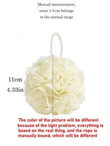 [4 Pieces Of Exfoliating Loofah Sponge] 4 Pieces Of Lace Super Exfoliating Home Spa Shower Loofah Sponge, Fluffy Net Brush, Bath Spa Puff Scrub Ball, Used For Face And Body, Rich Foam Bubble Net Shower Loofah Sponge, Bath Flower Ball, Bath Sponge Tennis Used For Bathing Back Scrubber, Bathroom Accessories (Random Color) - Multicolor - View 9