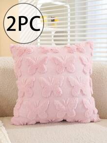 1 件/2 件提花蝴蝶枕套，腰垫套，可爱百搭，床头板靠背枕套，不含枕芯，45 * 45 厘米，30 * 50 厘米，适用于宿舍、沙发装饰、腰枕、抱枕、礼物、秋冬 - 彩色 - 查看 6