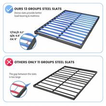MAF Box Spring -2 Inch Low Profile Mattress Foundation No Noise Heavy Duty Metal Basics Bed Base With Clean Fabric Cover, Easy Assembly - 2 inch - Xem 4