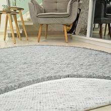 Round Rug 1.40x1.40 Centerpiece For Living Room Bedroom - Xám - Xem 3