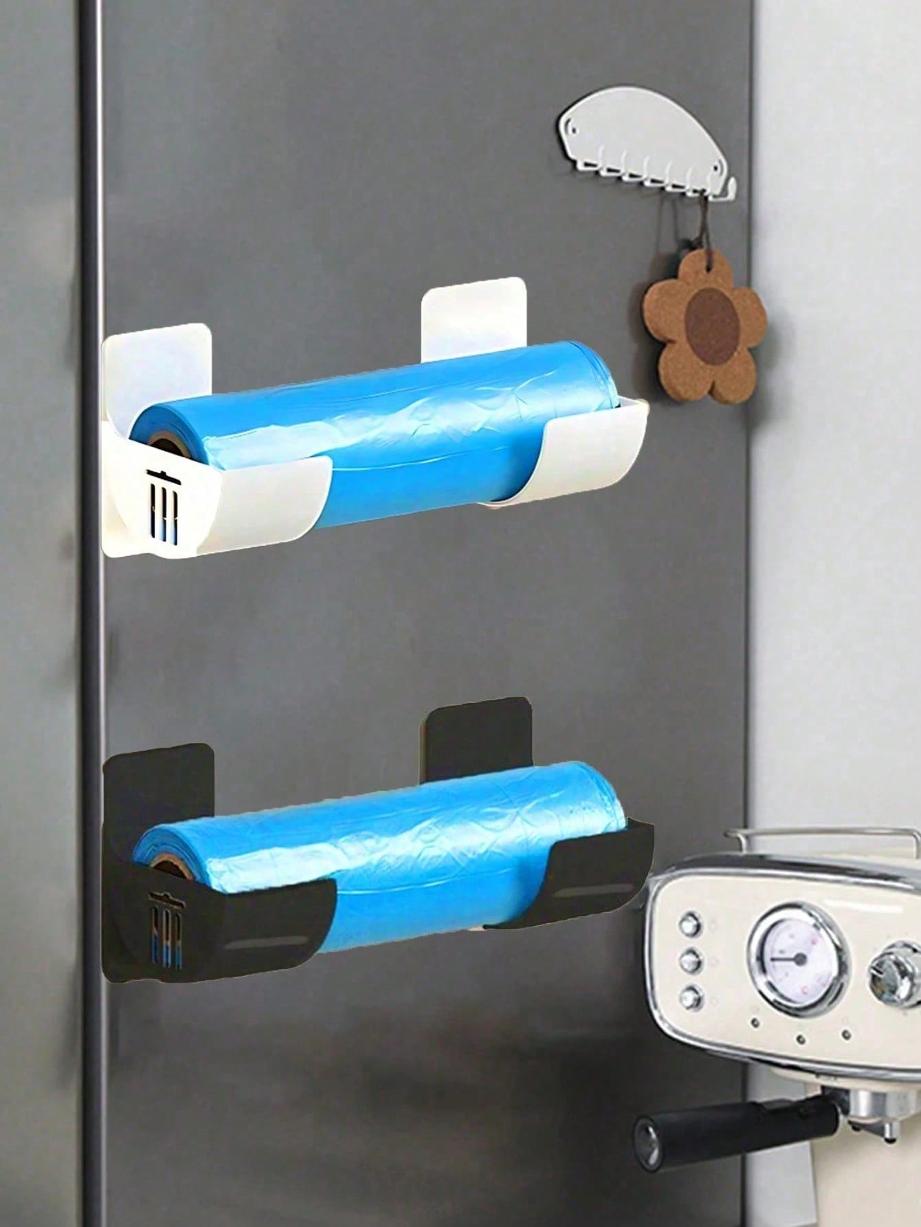 4 قطع حامل قابل للتعديل لأكياس القمامة، مناسب لتخز...