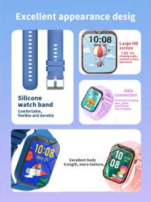 ERUN 2025年新款儿童智能手表，儿童游戏手表，18款趣味游戏，1.83英寸触摸屏，超低功耗芯片，计步器，拍照，手电筒，闹钟提醒，相机，相册，日历，计步，倒计时，计算器，秒表，手电筒灯， - 彩色 - 查看 7