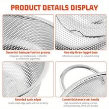 Stainless Steel Multipurpose Colander - Thick Mesh Basket With Dual Handles For Draining And Rinsing Fruits And Vegetables,Kitchen Items For Ultimate Kitchen Efficiency With Cozy Fall& Winter Styles - Silver - View 5