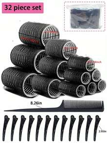 Bộ 32 con lăn tóc kèm kẹp và lược, máy uốn tóc tự kẹp không dùng nhiệt, nhiều kích cỡ và màu sắc khác nhau của con lăn tóc, phù hợp với máy uốn tóc dài, móc và vòng cho tóc trung bình, kiểu tóc tại tiệm và tự làm (Thông số kỹ thuật tham khảo: 1,38in, 1,77in, 2,36in) Phụ kiện tóc làm quà tặng cho cặp đôi ngày lễ tình nhân, Phụ kiện tóc làm quà tặng cho cặp đôi ngày lễ tình nhân, Bộ tạo kiểu tóc, Bộ dụng cụ làm tóc, Quà tặng phụ kiện làm đẹp tại nhà cho phụ nữ, Dụng cụ tạo kiểu tóc - Nhiều màu 3 - Xem 17