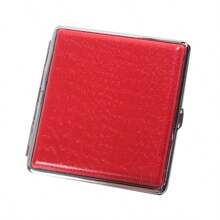 1pc 20 Slot Leopard Print Cigarette Case, Creative New Metal & Leather Simple Crush-Proof Portable Cigarette Box, Unisex Gift, Smoking Accessories, Cigarette Storage, Cigarette Holder Case