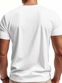 Men's Humorous Gita Doll Pattern T-Shirt - 100% Cotton Breathable Crew Neck Short Sleeve Shirt, Fade-Resistant Casual Top, Machine Washable, Great Gift For Music Lovers, Fun Design, Plus Size