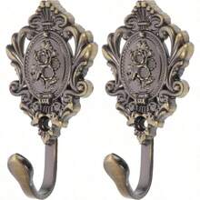 BESPORTBLE 2Pcs Hooks Hook Durable Hook Curtain Hooks Curtain Tieback Vintage Hook Alloy Hook For Hotel Bathroom Home