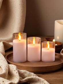 1/3 Peças Conjunto de Velas Eletrônicas LED com Controle Remoto e Timer, Velas Elétricas de Pilar para Uso Externo, Velas Eletrônicas a Pilha, Velas de Pilar Eletrônicas com Chama Realista, Chama Quente, Acessórios para Aniversário e Casamento, Adequado para Lanternas, Jardim, Natal, Decoração Doméstica, Páscoa, Formatura, Dia dos Namorados