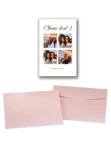 1pc Personalized Greeting Card, Customizable With Couple Photos, Creative Couple Design, Suitable For Birthday, Anniversary, Graduation, Wedding, School Opening, Back To School, Custom Gift For Him/Her, Family, Friends, Thoughtful Gift - Multicolor - View 6