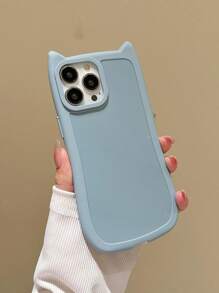 可爱猫耳蓝色软手机壳适用于 17 Pro Max/17 Pro/17 Air/17/16 Pro Max/16/16 Pro/16 Plus/15/15 Pro Max/15 Pro/15 Plus/11/12/13/14 Pro Max/11 Pro/11 Pro Max/12 Pro/12 Pro Max/13 Pro/13 Pro Max/14 Pro/14 Pro Max/14 Plus，简约优雅的设计