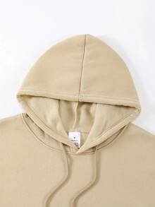 1 Pcs Men's New Personalized Car Print Casual Sweatshirt Fashion Drawstring Hoodie Autumn Winter Top Comfortable Versatile Long Sleeve Hooded Sweatshirt, [Niu Wang Selection] 180g 100% Cotton - Màu be - Xem 3
