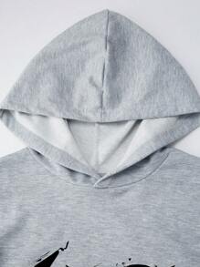 Marvel Sudadera con capucha gráfica de Groot en forma de Venom para adolescentes/niños, personaje de Marvel, ajuste holgado casual de manga larga, otoño