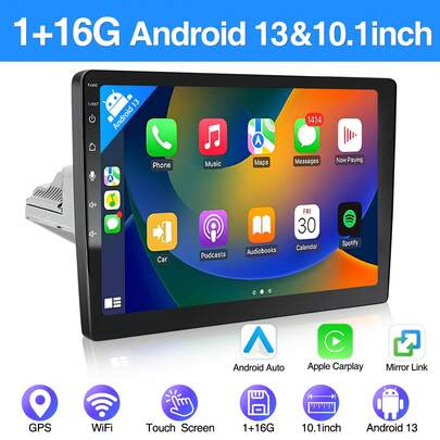 Double 2Din Touch Screen Car Stereo Radio 10.1" Android 13 Carplay GPS Navi WiFi  10.1" Android 13 Carplay GPS Navi WiFi Double 2Din Touch Screen Car Stereo Radio