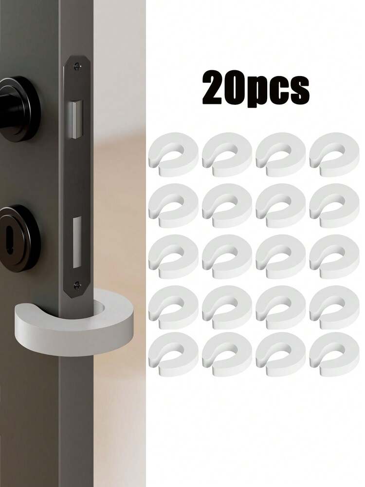 20个装——门夹手防护垫和门挡。使用柔软泡沫材质的门挡，防止门被猛烈撞击而关闭。可作为儿童安全防护装置。 - 白色 - 查看 7