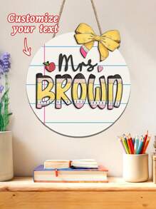 个性化教师姓名门牌 - 9 种款式，教师节礼物，定制教师姓名门挂，教室装饰，教师礼物，欢迎牌，节日日历